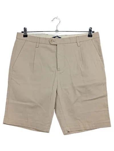 Boggi Milano Herren Chino Shorts Beige Größe 50 L Baumwolle Klassisch