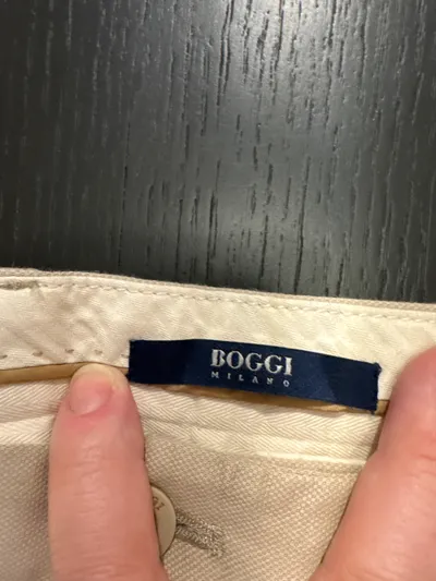 Boggi Milano Herren Chino Shorts Beige Größe 50 L Baumwolle Klassisch