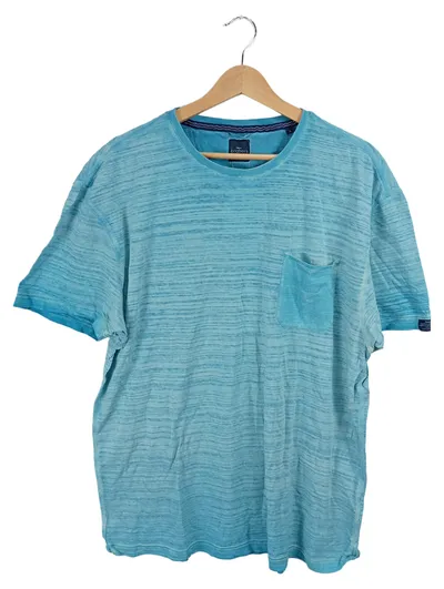 Engbers Herren T-Shirt Brusttasche Türkis Meliert Gr. XL Casual