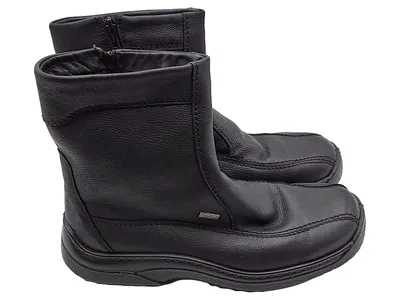 JOMOS Herren Winterstiefel Leder Schwarz Gr. 41 Warm Komfort Stiefel