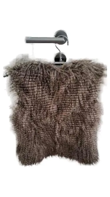 Amy Vermont Kunstfell Weste Damen Gr. 36 Beige Bohemian Kunstpelz