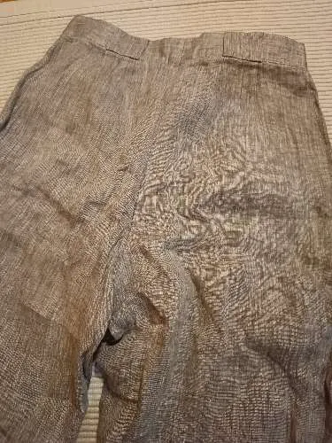 Aigner Damen Leinen Shorts Gr. 34 Grau Klassisch Hochbund NEU