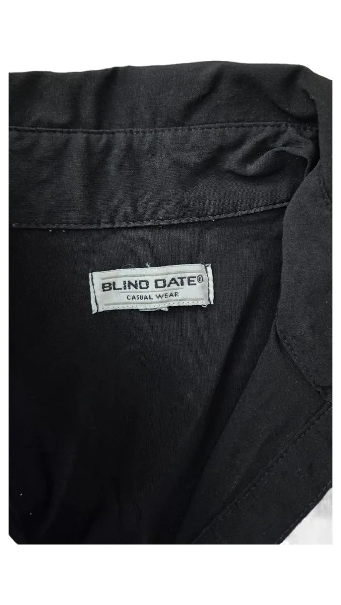 Blind Date Damen Hemdbluse Schwarz Gr. L Casual Wear Langarm 2