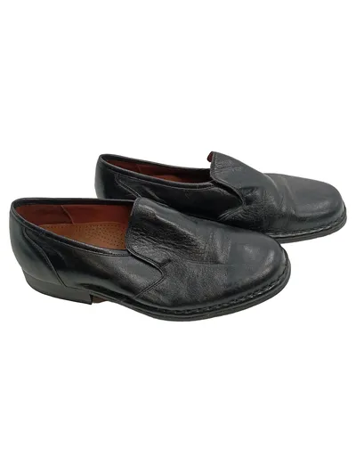 Sioux Herren Mokassin Slipper Leder Schwarz Größe 40 Klassisch