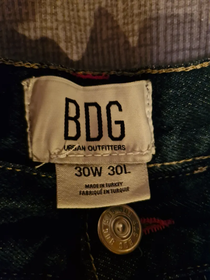 BDG Urban Outfitters Herren Jeans Wide Fit W30 Blau Streetwear Denim 3