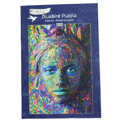 Bluebird Puzzle 1000 Teile Face Art Portrait of Woman Gesichtsbemalung