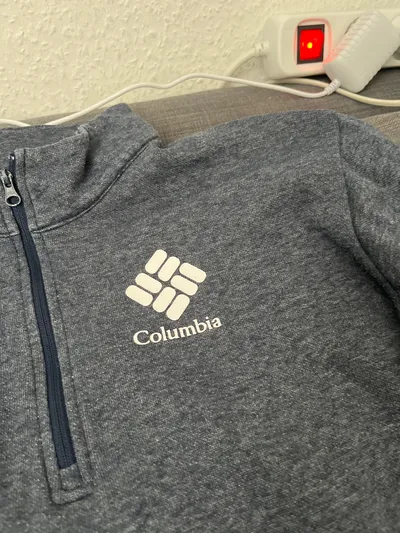 Columbia Fleecepullover Damen XS Blau Meliert Quarter-Zip Outdoor