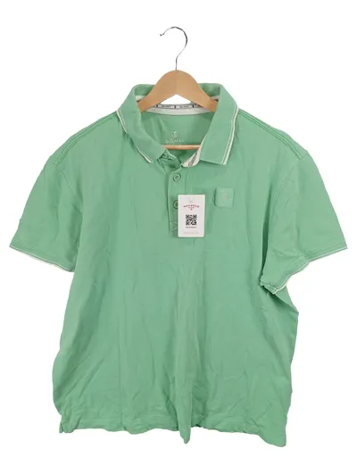 DELMAO Poloshirt Herren Gr. XL Grün Kurzarm Piqué Casual