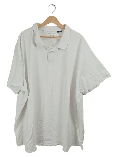 JP1880 Herren Poloshirt Weiß Gr. 6XL Basic Kurzarm Übergröße