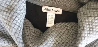 Alba Moda Damen Pullover Rollkragen Gr. 44/46 Grau Strukturmuster Oversized