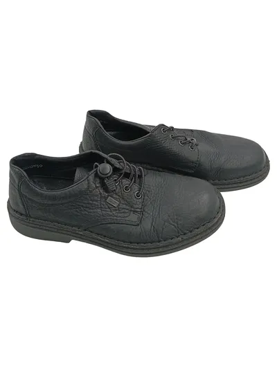 Rieker Herren Schnürschuhe Leder Schwarz Gr. 41 Komfort Outdoor