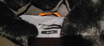 CASAMODA Herren Steppjacke Kapuze Fellkragen Oliv Gr. L Outdoor