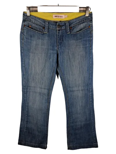 Mango Damen Jeans Bootcut Blau W28 S 36 Baumwolle Freizeit Casual