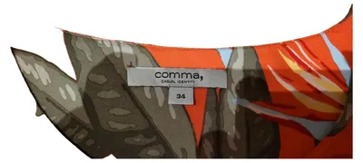 Comma Casual Identity Damen Top Blumenmuster Gr. 34 XS Rot Viskose