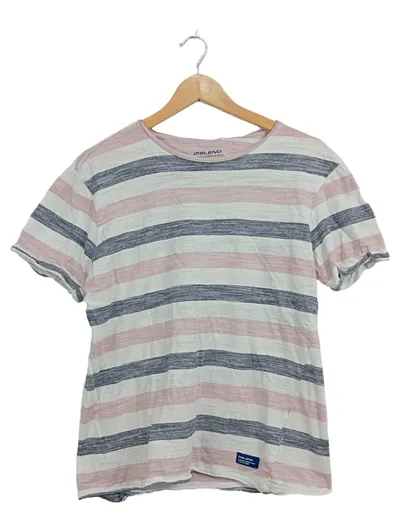 Blend Herren T-Shirt Gestreift Mehrfarbig Größe S Kurzarm Casual