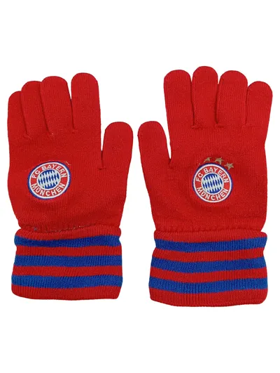 adidas FC Bayern München Kinder Strickhandschuhe Gr. M Rot Blau