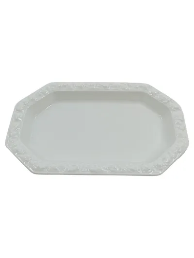 Rosenthal Maria Servierplatte Porzellan Weiß Oktagonal 16x10cm
