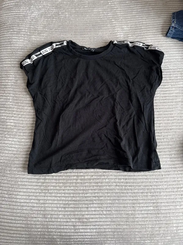 FB SISTER Damen T-Shirt Schwarz Gr. M Girl Squad Streifen Streetwear 2
