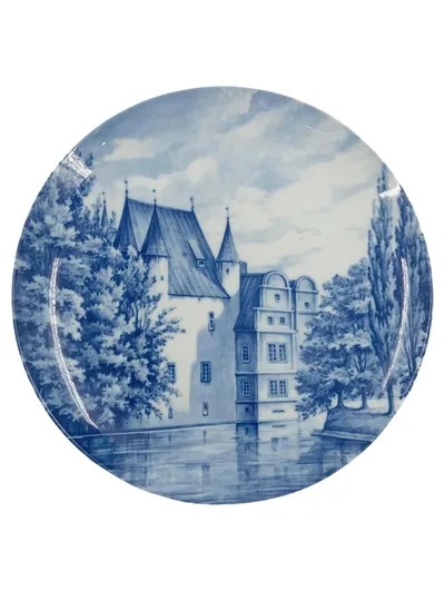 FÜRSTENBERG Sammelteller Schelenburg Osnabrücker Land Blau Porzellan 24cm