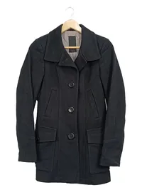 CINQUE Damen Wollmantel Kurzmantel Gr. 38 Schwarz Klassisch 1