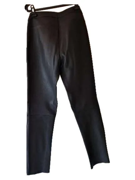 Alba Moda Lederhose Damen Gr. 34 Schwarz Echtleder Klassisch 3