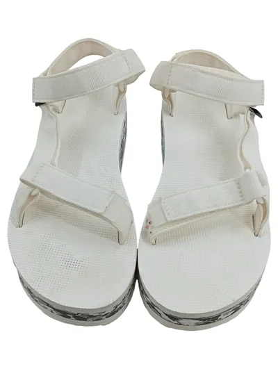 Teva Plateausandalen Damen Größe 40 Weiß Sportlich Klettverschluss