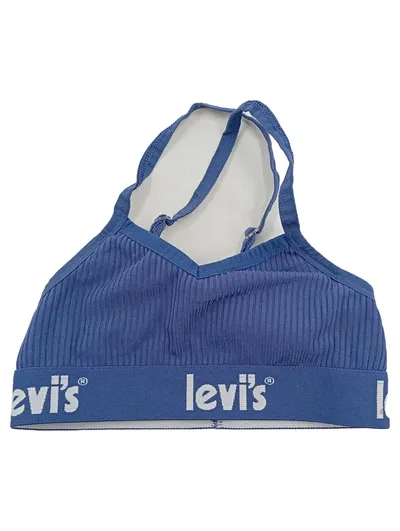 Levi's Sport BH Mädchen Bralette Gr. 122/128 Blau Rippstrick