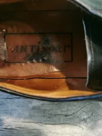 Antinori Herren Schnürschuhe Leder Mehrfarbig Grün Retro Gr. 41 3