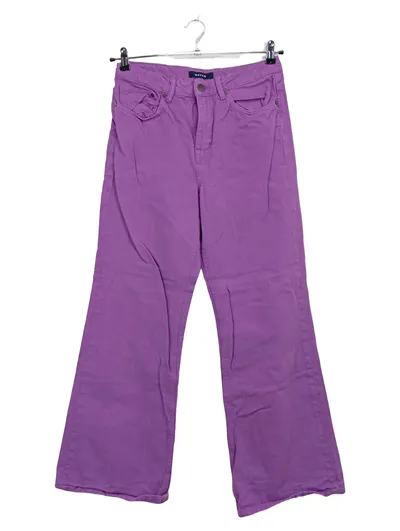 Wåven Damen Stoffhose Lila Wide Leg Retro Jeans Größe M 38