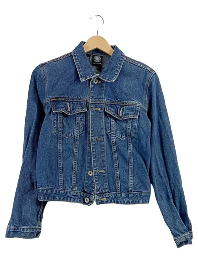 DKNY Jeans Vintage Jeansjacke Damen Gr. S Blau 100% Baumwolle