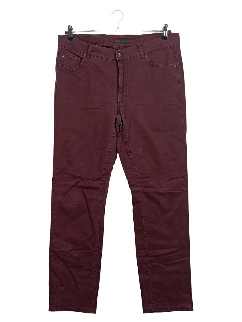 ANGELS Stoffhose Damen Größe 46 Bordeaux Rot 5-Pocket Casual Hose 1