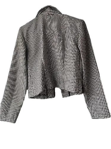 All That Jazz Damen Jacke Gr. 42 kariert schwarz weiß Vintage Reißverschluss