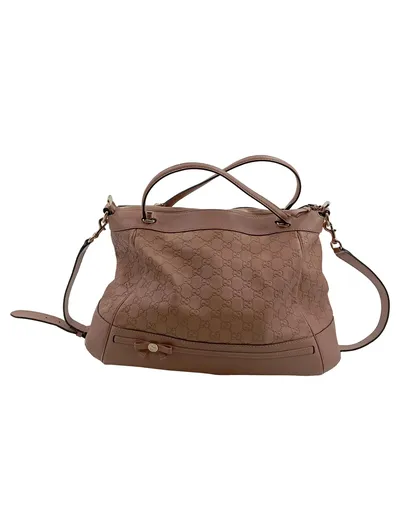 Gucci Henkeltasche Guccissima Leder Rosa Monogramm Schultergurt Damen