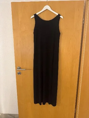 windsor. Damen Maxikleid Trägerkleid Wolle Gr. 40 Schwarz Basic