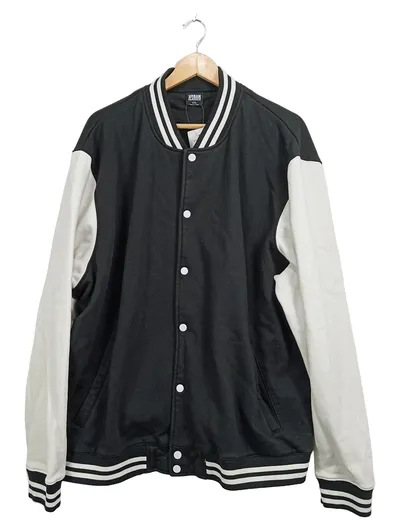 Urban Classics College Bomberjacke Herren 4XL Schwarz Weiß Streetwear
