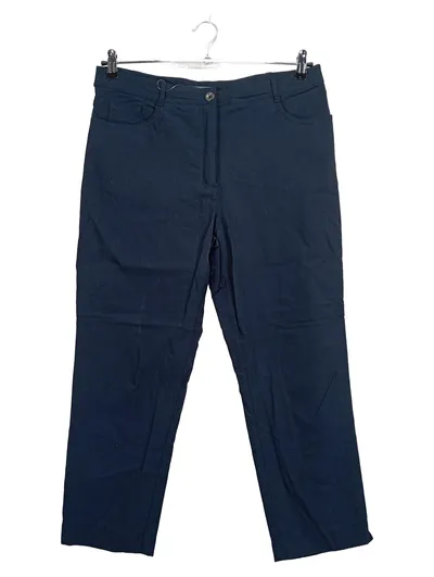 Adagio Stoffhose Damen Gr. 44 Blau Klassisch Freizeithose
