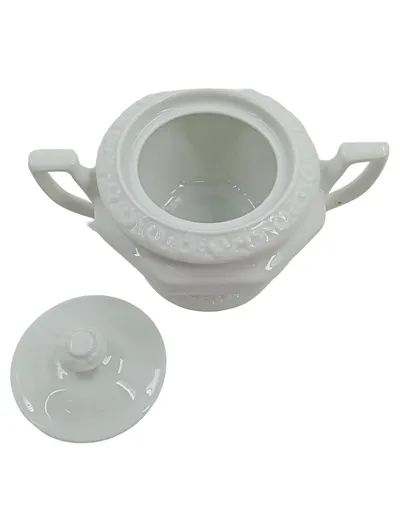 Rosenthal Zuckerdose Weiß Porzellan Klassisch mit Deckel & Griffen