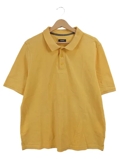 Walbusch Herren Poloshirt Gr. 54/XXL Gelb Kurzarm Piqué Casual