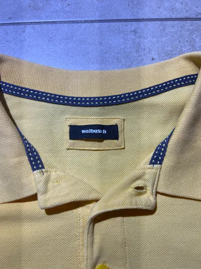 Walbusch Herren Poloshirt Gr. 54/XXL Gelb Kurzarm Piqué Casual