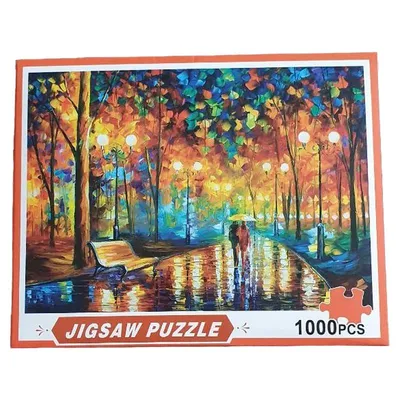 Jigsaw Puzzle 1000 Teile Landschaft Park im Regen Herbst