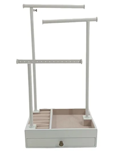 MUNTHE Schmuckständer Organizer mit Schublade Weiß Minimalistisch