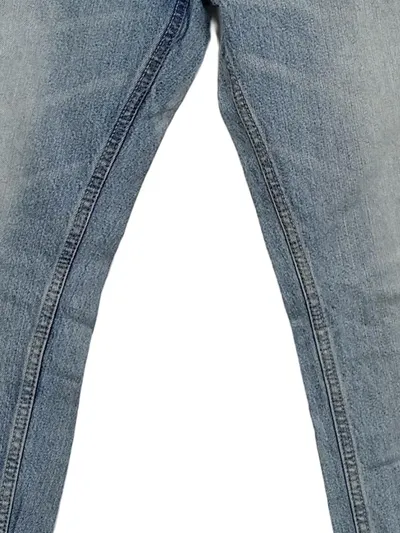 Denim Co. Herren Jeans Slim Fit W34 L32 Hellblau Used Look