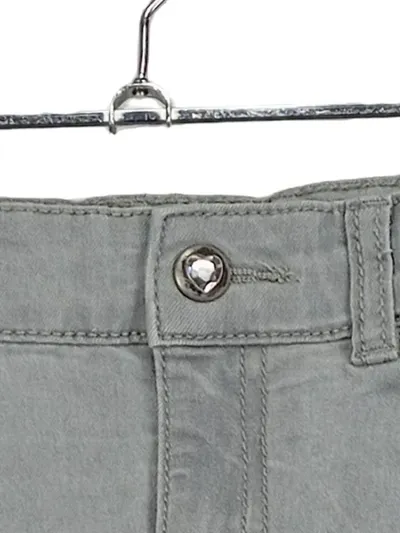 Terranova Mädchen Jeansrock Minirock Glitzer Gr. 116/122 6-7 Jahre Grau Denim