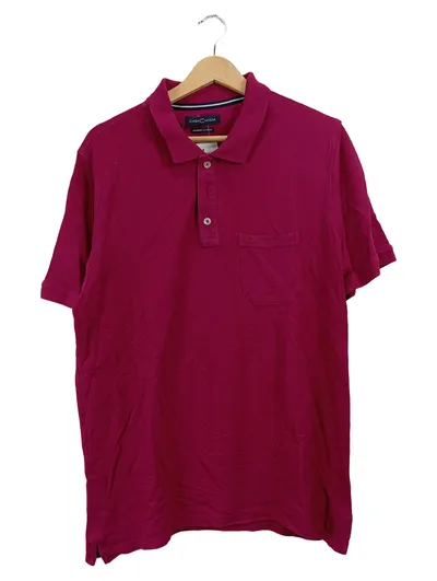 CASAMODA Herren Poloshirt Gr. L Pink Premium Cotton Kurzarm