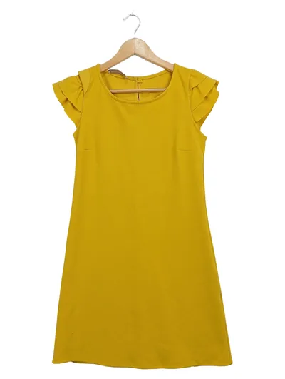Rinascimento Sommerkleid Damen XS Gelb Rüschen Made in Italy