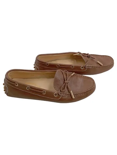 Tod's Gommino Mokassin Loafer Damen Gr. 35 Braun Leder Made in Italy