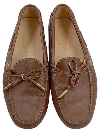 Tod's Gommino Mokassin Loafer Damen Gr. 35 Braun Leder Made in Italy