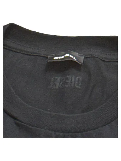 Diesel T-Shirt Herren XL Schwarz Grafik Print Streetwear