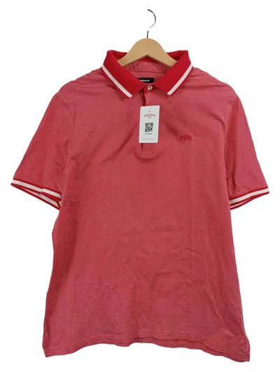 Walbusch Poloshirt Herren Gr. 52 XL Rot Kurzarm Klassisch Baumwolle