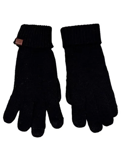 Esprit Strickhandschuhe Damen Herren Schwarz Uni Touchscreen Wolle